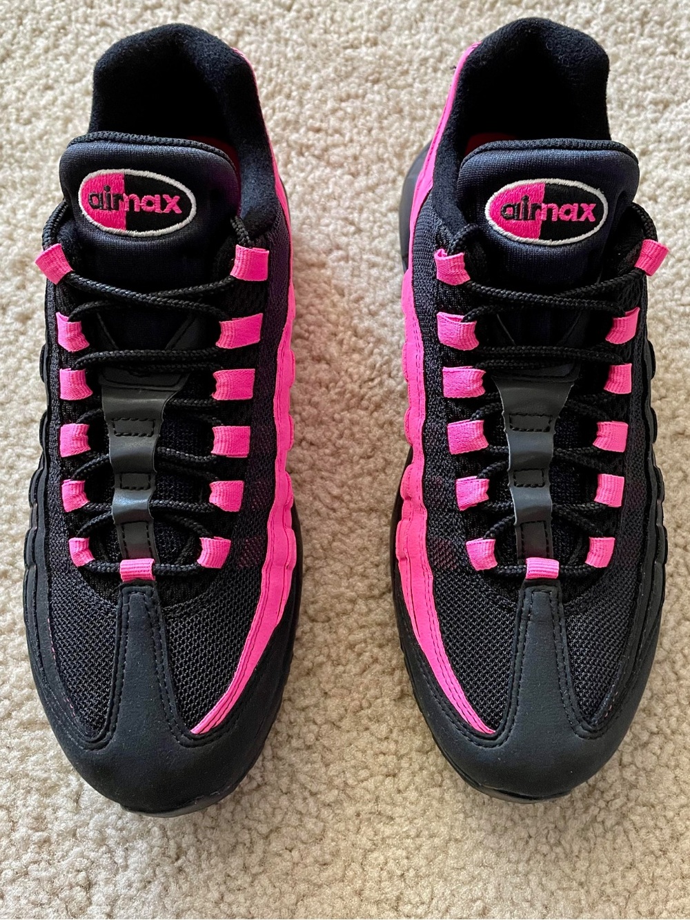 Black and Hot Pink Sneakers